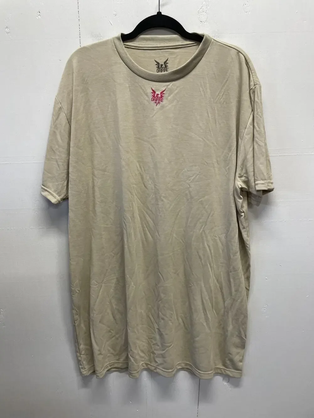 DriFire Men's FR T-Shirt Size 3XT Short Sleeve Beige Fire Resistant Work Shirt